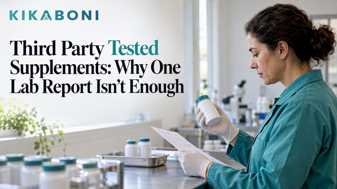 Technician checking a supplement batch report
