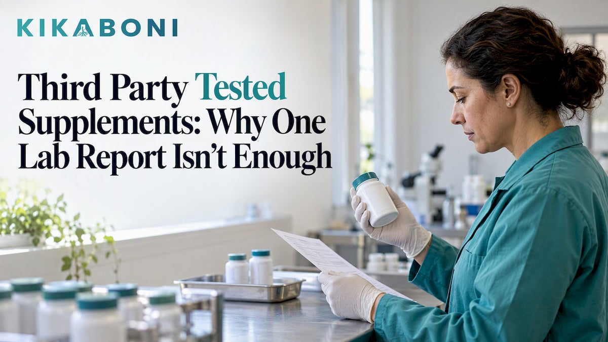 Technician checking a supplement batch report