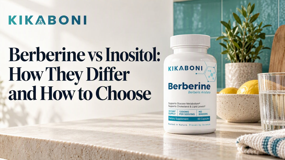 Kikaboni Berberine supplement on a counter