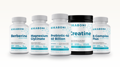 Kikaboni Weight Management Stack: Berberine, Magnesium Glycinate, Probiotic-40 with 40 Billion CFU, Creatine Monohydrate Powder, B-Complex Plus with Vitamin B-12 & Biotin