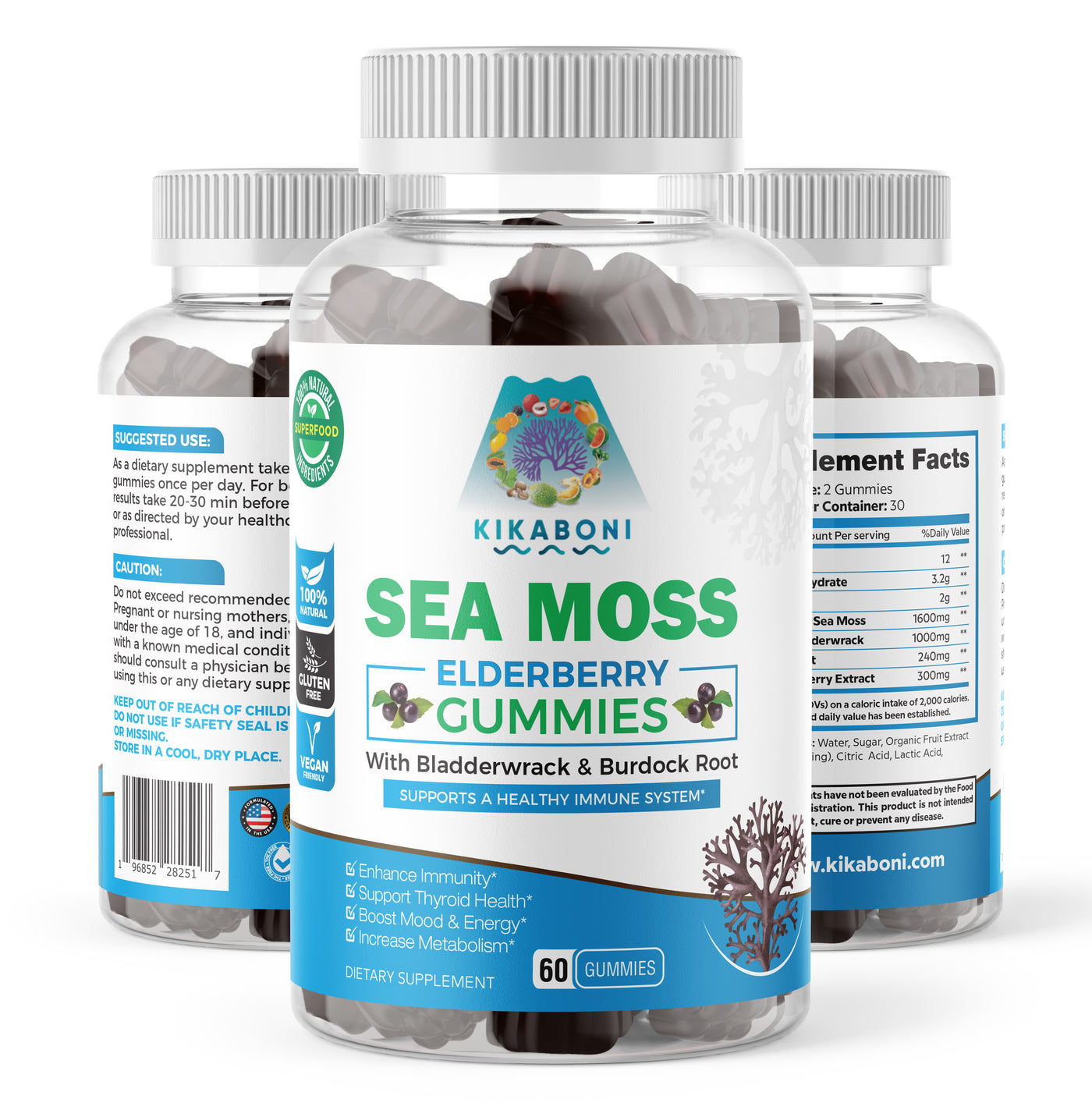 Wildcrafted Elderberry Sea Moss Gummies