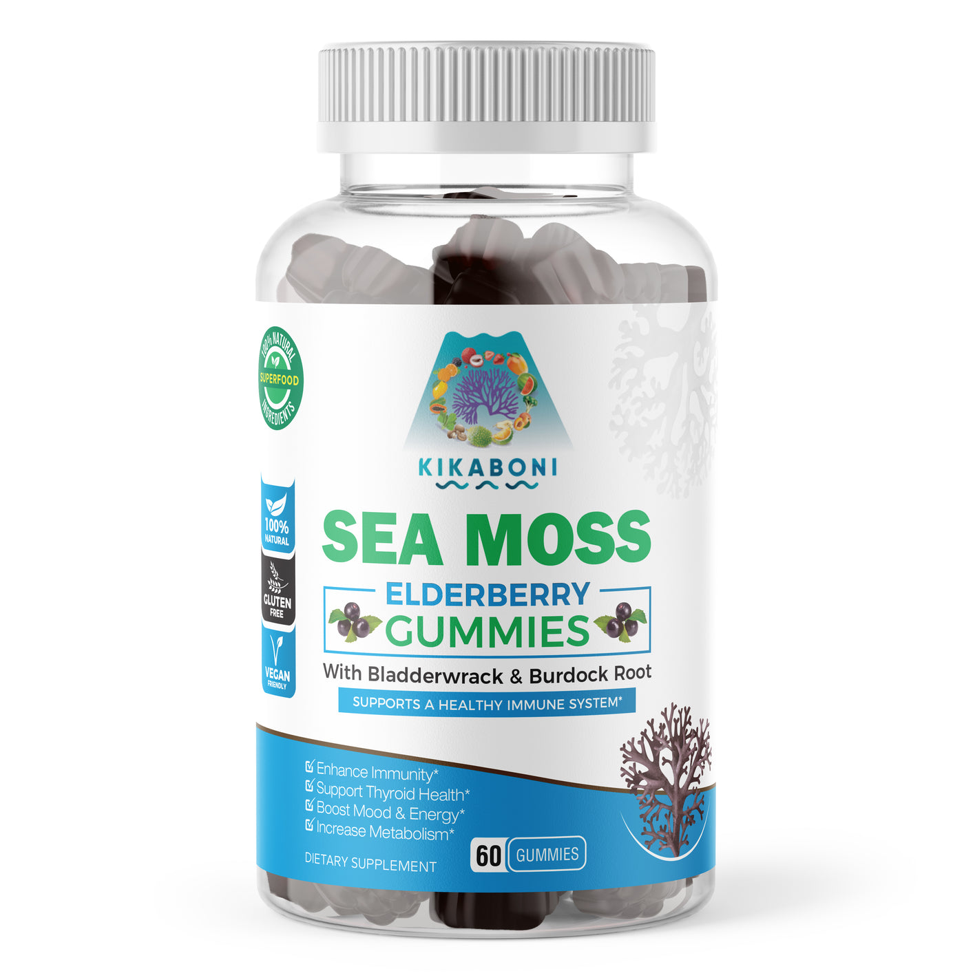 Wildcrafted Elderberry Sea Moss Gummies